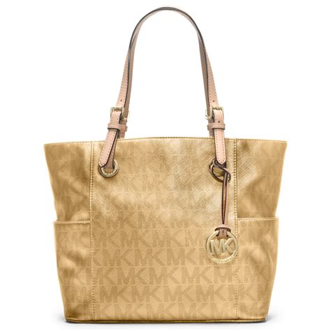 gold michael kors bag|michael kors gold tote handbags.